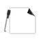 Flipside White Dry Erase Stickables With Dry Erase Marker, 5in X 5in, 12PK 91155 - alternate 1